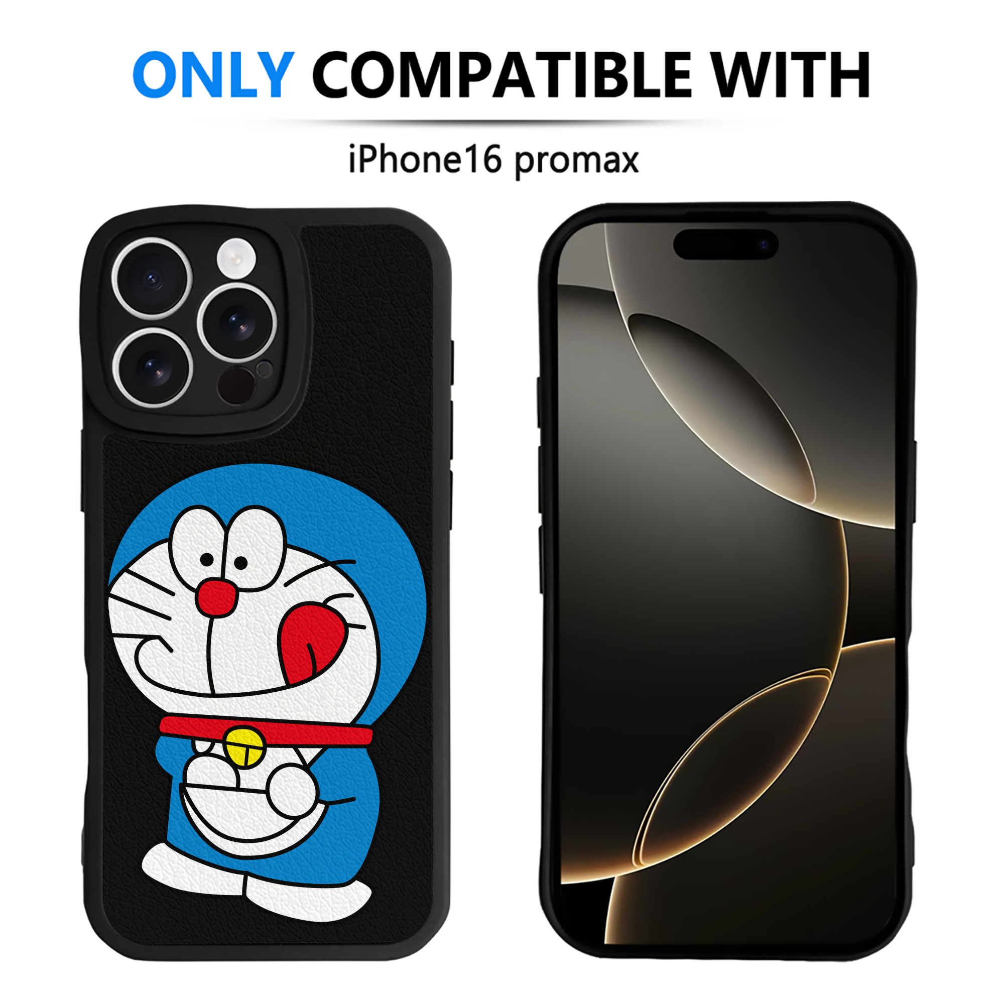 （画像用） ドラえもん Doraemon 【iPhone 16シリーズ対応】シリコンスマホケース（レザー調） 材質：シリコン